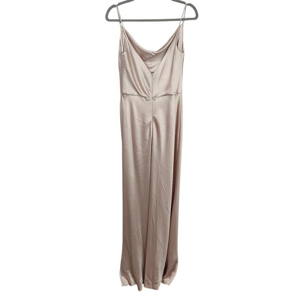 Jenny Yoo Satin Maxi Dress in Champagne - Picture 7 of 11